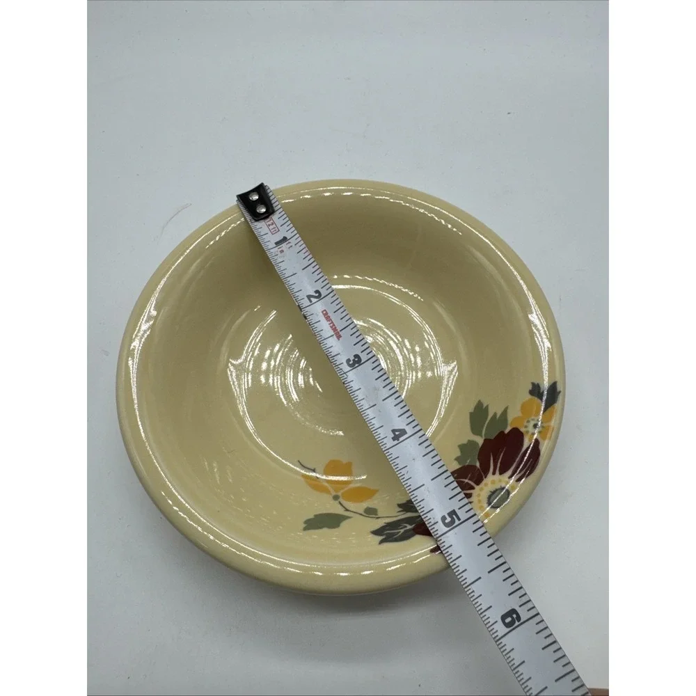Fiesta Ivory Fruit Bowl HLCCA Clematis Floral Design Art Deco Bowl HLCC